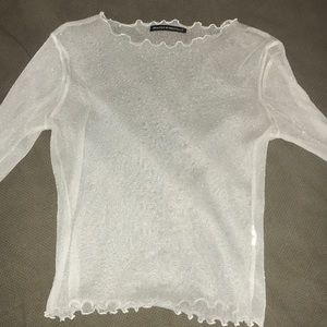 Brandy Melville sheer sparkle top (long sleeve)